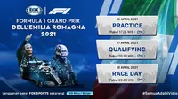 Streaming F1 2021 GP Emilia Romagna Pekan Ini di Fox Sports Eksklusif Melalui Vidio. (Sumber : dok. vidio.com)