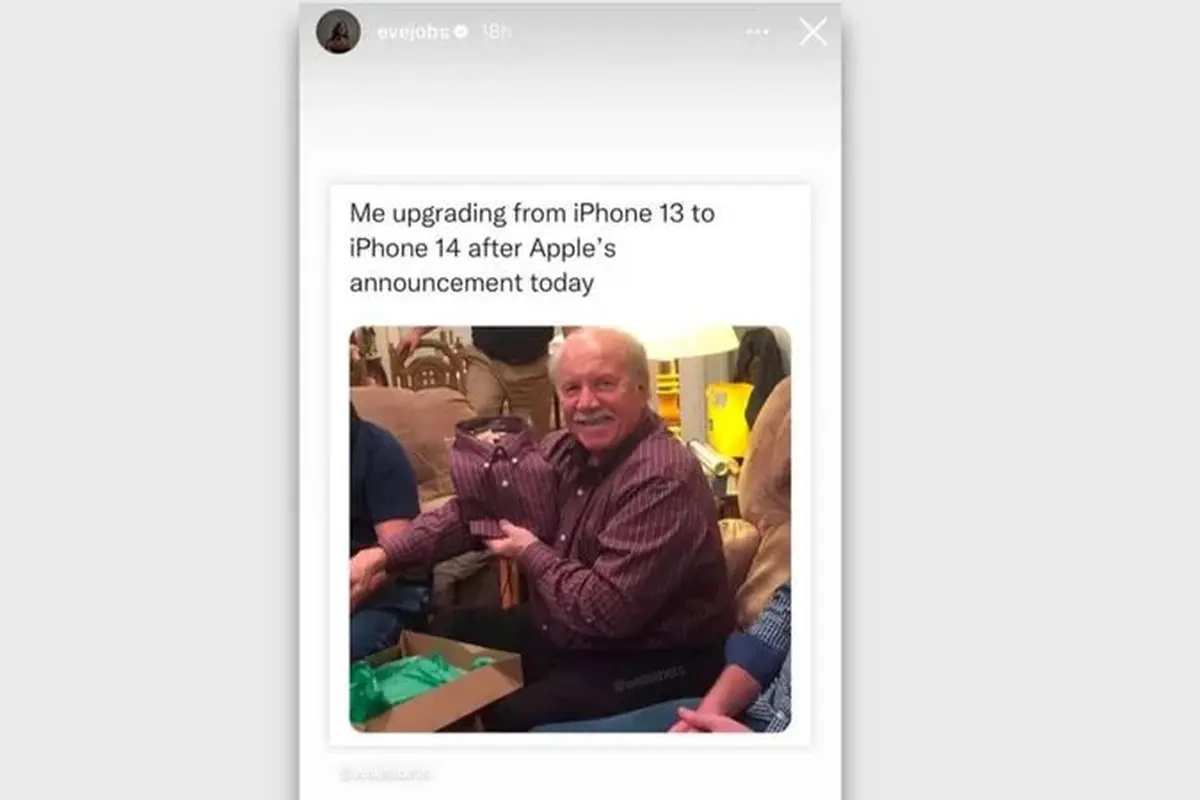 Eve Jobs ledek iPhone 13