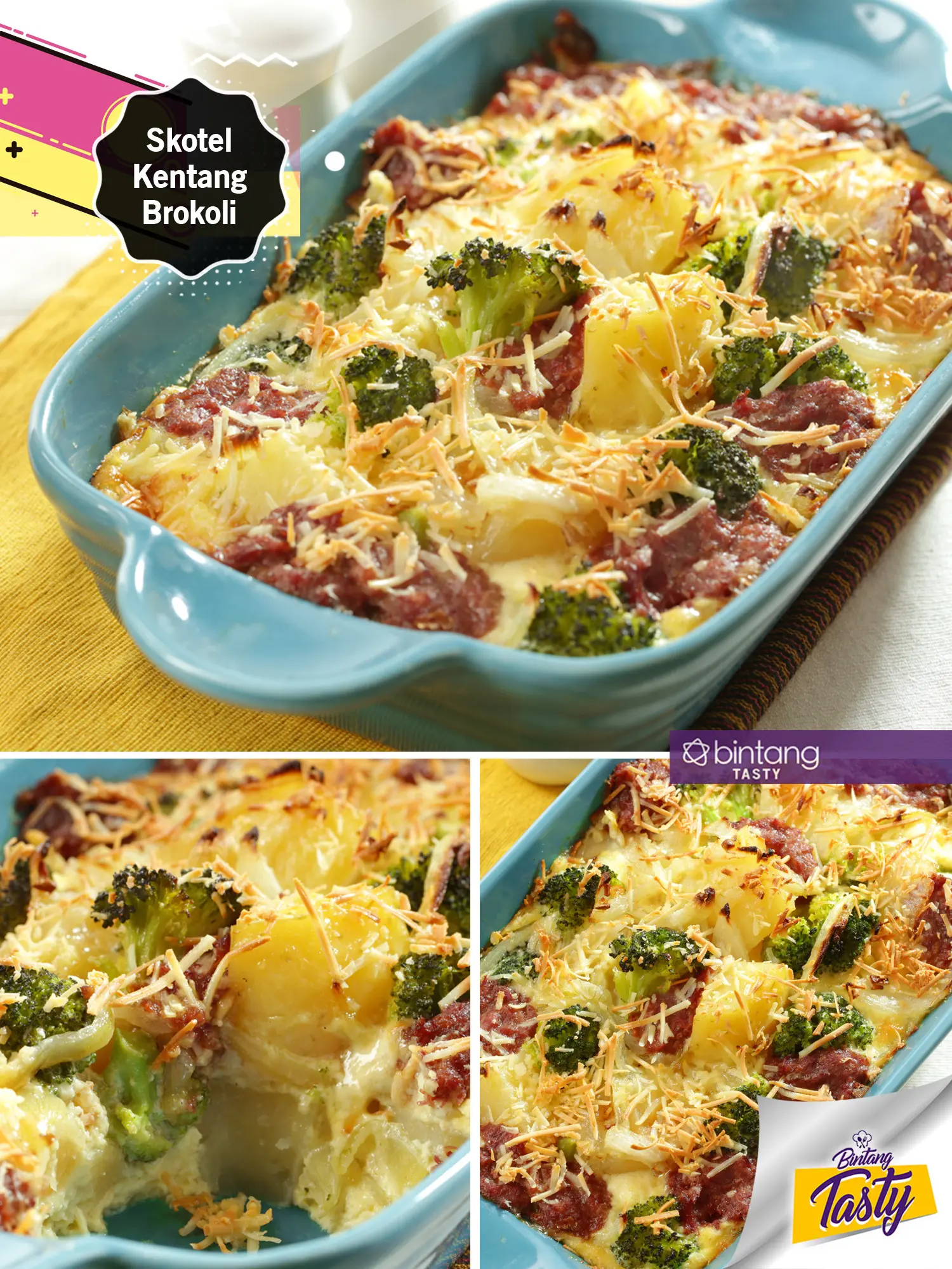 Skotel Kentang Brokoli. (Foto: Bintang.com/Daniel Kampua, Digital Imaging/Nurman Abdul Hakim, Chef: Arum Sari)