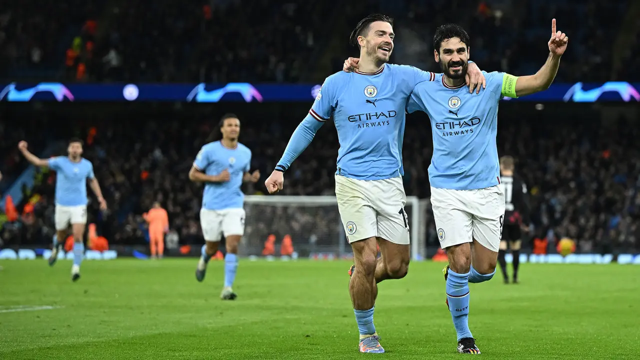 Foto: Erling Haaland Tak Terbendung, Cetak 5 Gol dan Bawa Manchester City Lolos ke Babak Perempat Final Liga Champions