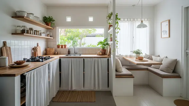 Desain Dapur Gaya Japandi untuk Ruang Kecil dengan Anggaran Rp10 Juta /Ilustrasi gambar AI