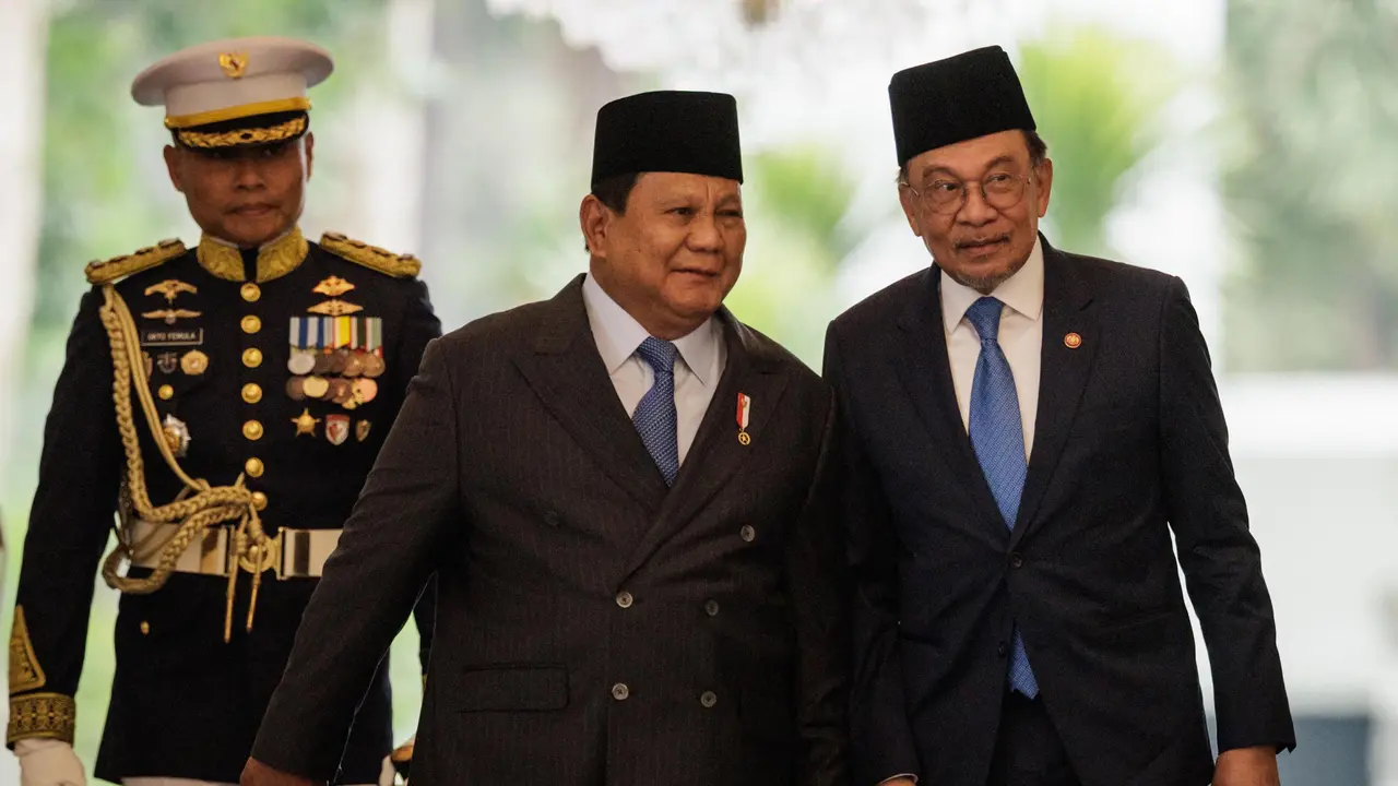 Presiden Prabowo Subianto Sambut Kedatangan PM Malaysia Anwar Ibrahim