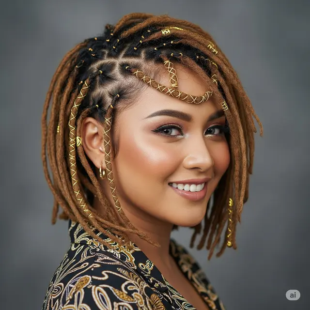 Potongan Rambut Bob Asimetris Kekinian. Foto: Gemini