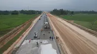 Pembangunan Jalan Tol Trans Sumatera ruas Tol Padang-Sicincin. (Dok Hutama Karya)
