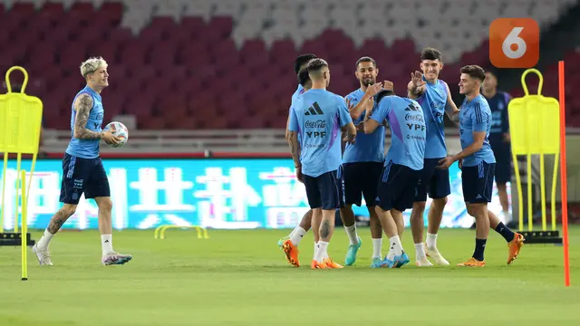 Latihan Resmi Timnas Argentina Jelang Laga FIFA Matchday Melawan Timnas Indonesia