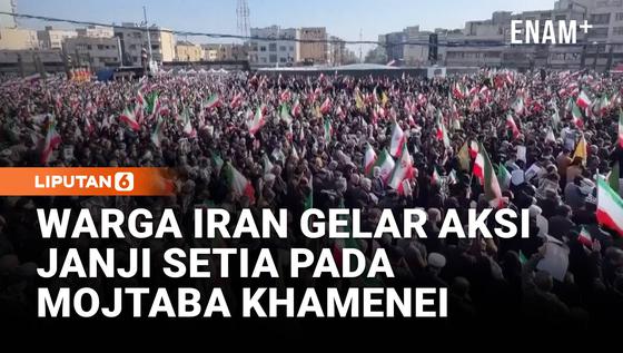 Pendukung Bersumpah Setia kepada Mojtaba Khamenei sebagai Pemimpin Tertinggi Iran