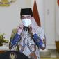Presiden Joko Widodo (Jokowi) menyampaikan ucapan selamat kepada Nahdlatul Ulama (NU) di peringatan hari lahir (harlah) ke-95 salah satu ormas Islam terbesar di Indonesia tersebut pada Sabtu, 30 Januari 2021. (Biro Pers Sekretariat Presiden)