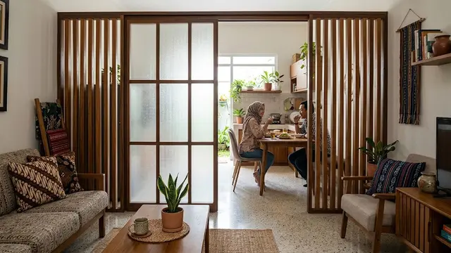 26 Inspirasi Desain Pembatas Ruangan, Solusi Estetik Membagi Area Rumah