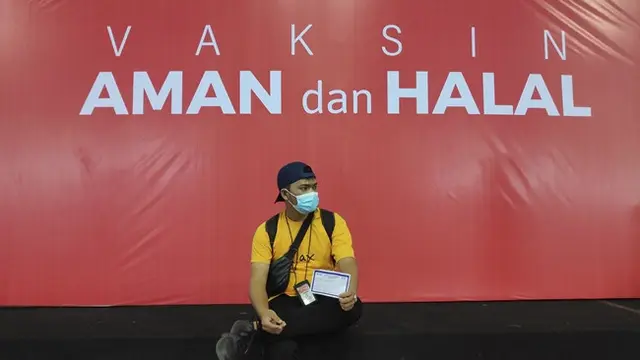 Mawan, usai mendapatkan vaksin Covid-19 yang membuatnya kini terhindar dari virus corona.