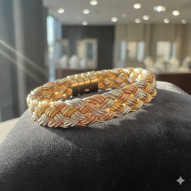 Gelang Emas Rantai dengan 3 Warna