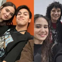 Penampilan kompak Syifa Hadju dan Tissa Biani di Konser Dewa 19 All Star padukan baju hitam dengan sneakers putih. [@tissabiani]