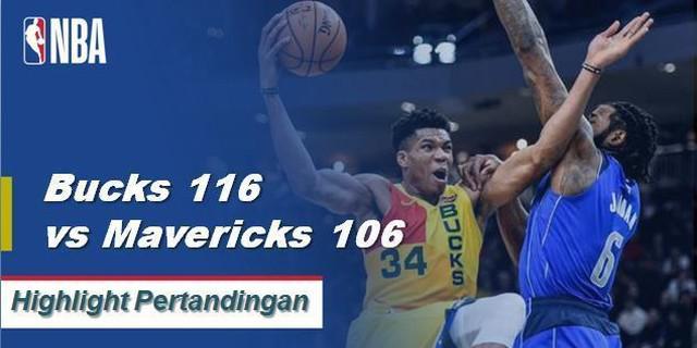 Cuplikan Pertandingan NBA : Bucks 116 VS Mavericks 106
