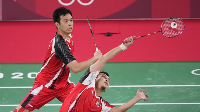 Foto: Sikat Ganda Tuan Rumah, Mohammad Ahsan/Hendra Setiawan Lolos ke Semifinal Olimpiade Tokyo 2020