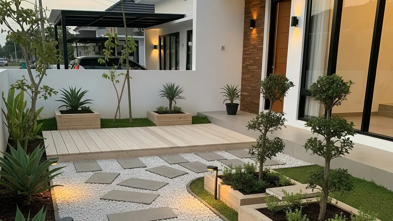9 Desain Taman Kering Minimalis yang Aman dari Ular Tersembunyi, Ciptakan Hunian Aman