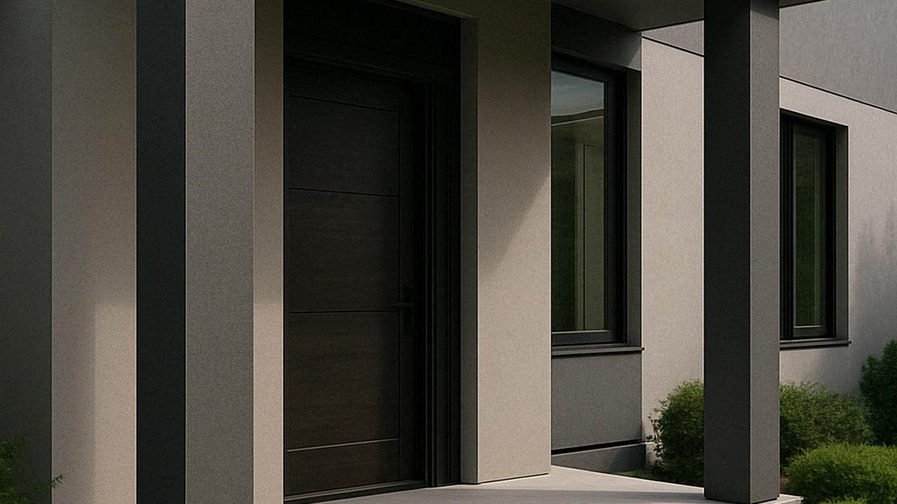 Teras Rumah Mewah dengan Tiang Minimalis Modern (Foto: Rizka Nur Laily via ChatGPT)