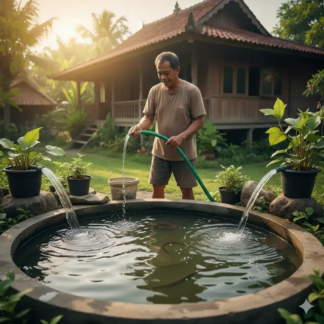 Cara Membuat Kolam Belut agar Air Tidak Cepat Bau (Foto: Gemini AI)