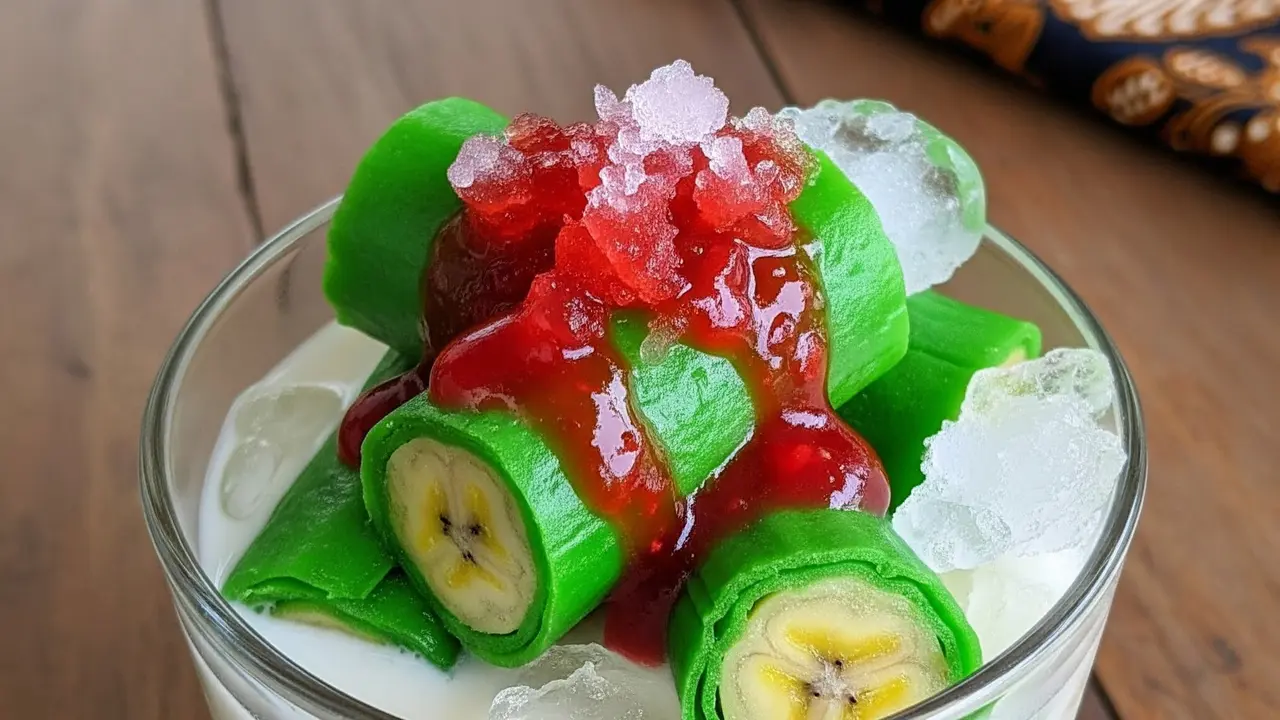 Ilustrasi Es Pisang Ijo
