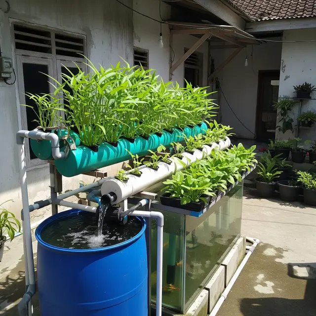 9 Ide Halaman Produktif dengan Kangkung, Bayam, dan Ikan Nila dalam Drum