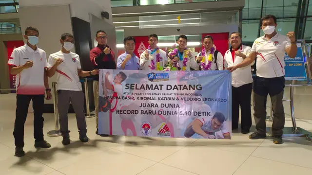 Atlet Panjat Tebing Indonesia tiba di Jakarta
