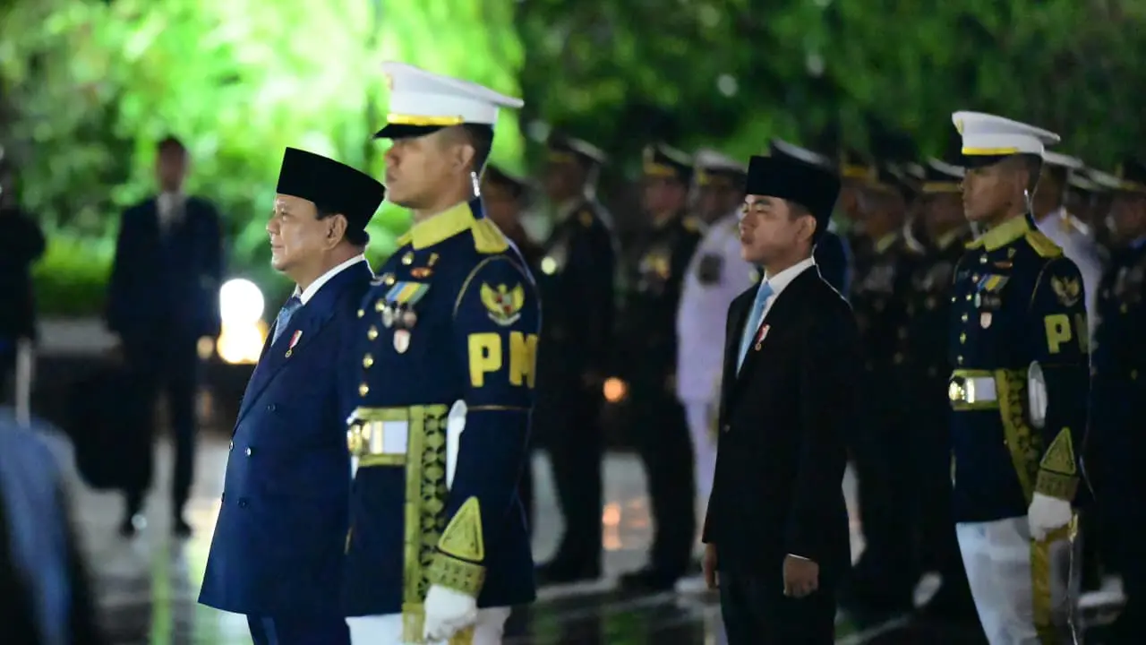 Presiden Prabowo Subianto memimpin upacara ziarah nasional dan renungan suci dalam rangka memperingati Hari Pahlawan 10 November 2025.