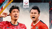 Piala Asia U-23 - Korea Selatan Vs Timnas Indonesia U-23 - Duel Top Scorer: Lee Young-jun Vs Komang Teguh (Bola.com/Adreanus Titus)