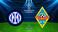 Inter Milan Vs Kairat, Liga Champions. (Bola.com/Wiwig Prayugi)
