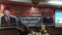 Wakil Ketua MPR RI Dr. H. M. Hidayat Nur Wahid MA mengatakan mendekatkan Empat Pilar MPR kepada para Riders, sama artinya dengan membumikan Pancasila