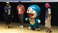Traveloka Xperience gandeng Doraemon jadi ikon promosi teranyar. (Liputan6.com/Putu Elmira)