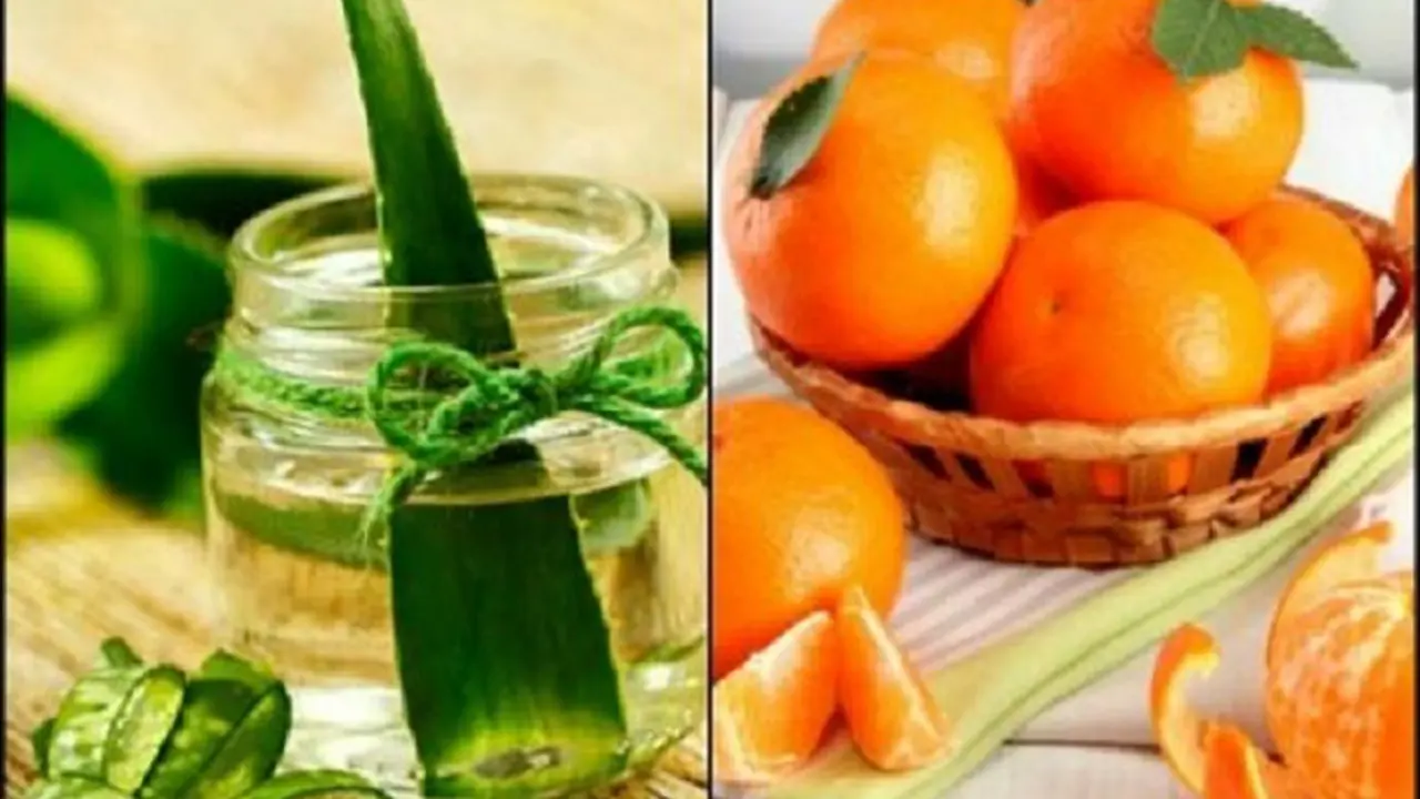 jus jeruk dan lidah buaya
