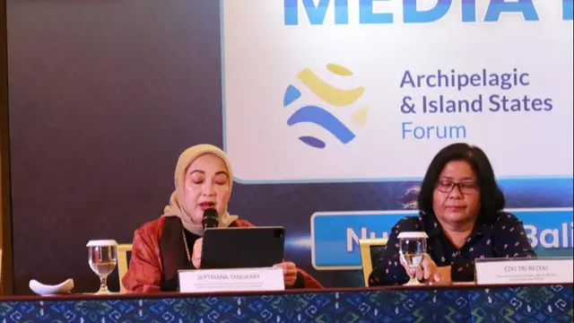 Konferensi Pers KTT AIS Forum. Sebanyak  51 negara pulau dan kepulauan akan berpartisipasi pada KTT AIS Forum pertama pada 11 Oktober 2023 mendatang di Bali. Dok Kemenko Marvest