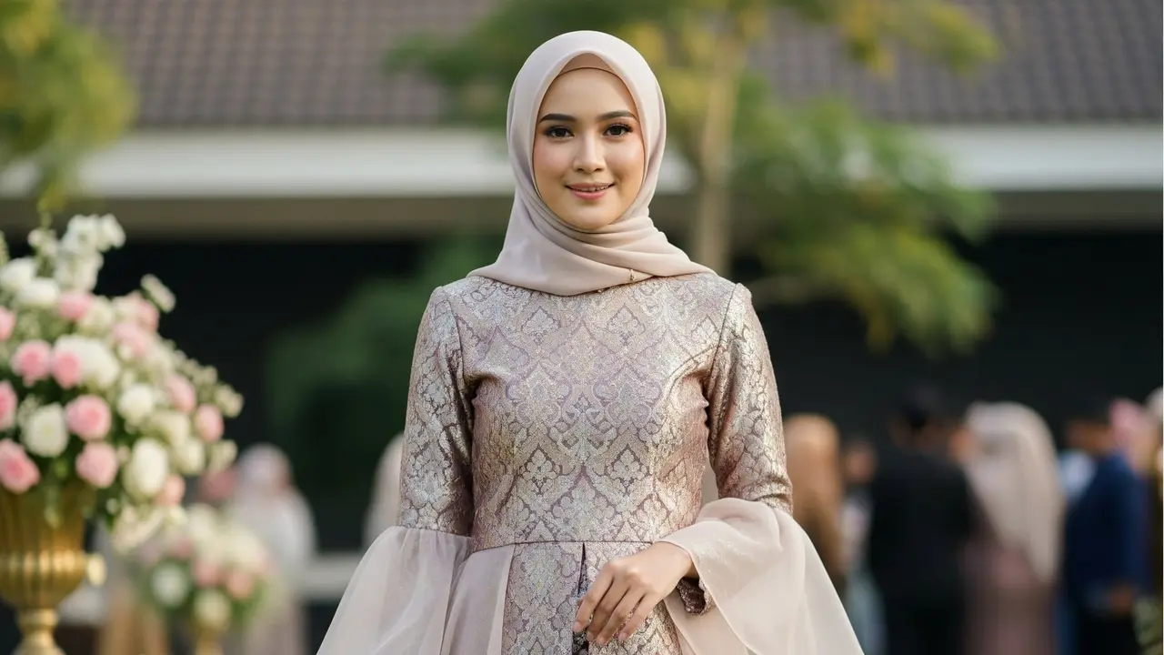 Kombinasi Brokat & Organza Berlayer