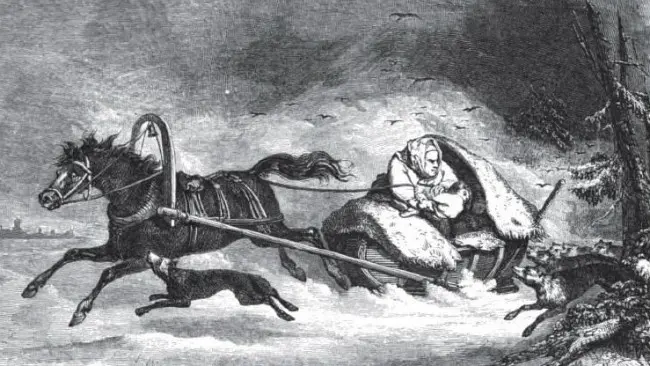 Lukisan wanita Rusia membuang bayinya, karya Geoffroy, 1845. (Sumber Wikimedia Commons)