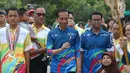 Presiden Joko Widodo saat menghadiri Hari Disabilitas Internasional 2018 di Bekasi, Jawa Barat, Senin (3/12). Meski sudah ada UU, Jokowi mengatakan paling penting adalah implementasi pembangunan pabrik bagi disabilitas. (Liputan6 com/Angga Yuniar)