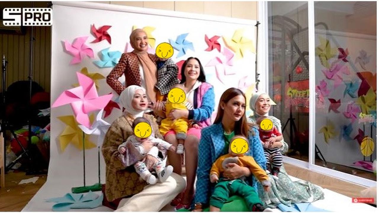 6 Gaya Pemotretan Nagita Slavina Bareng 'Geng Sultan', Kompak Ajak Buah Hati