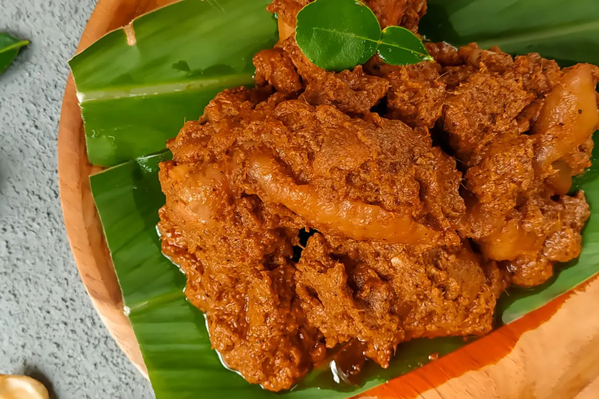 Rendang ayam basah