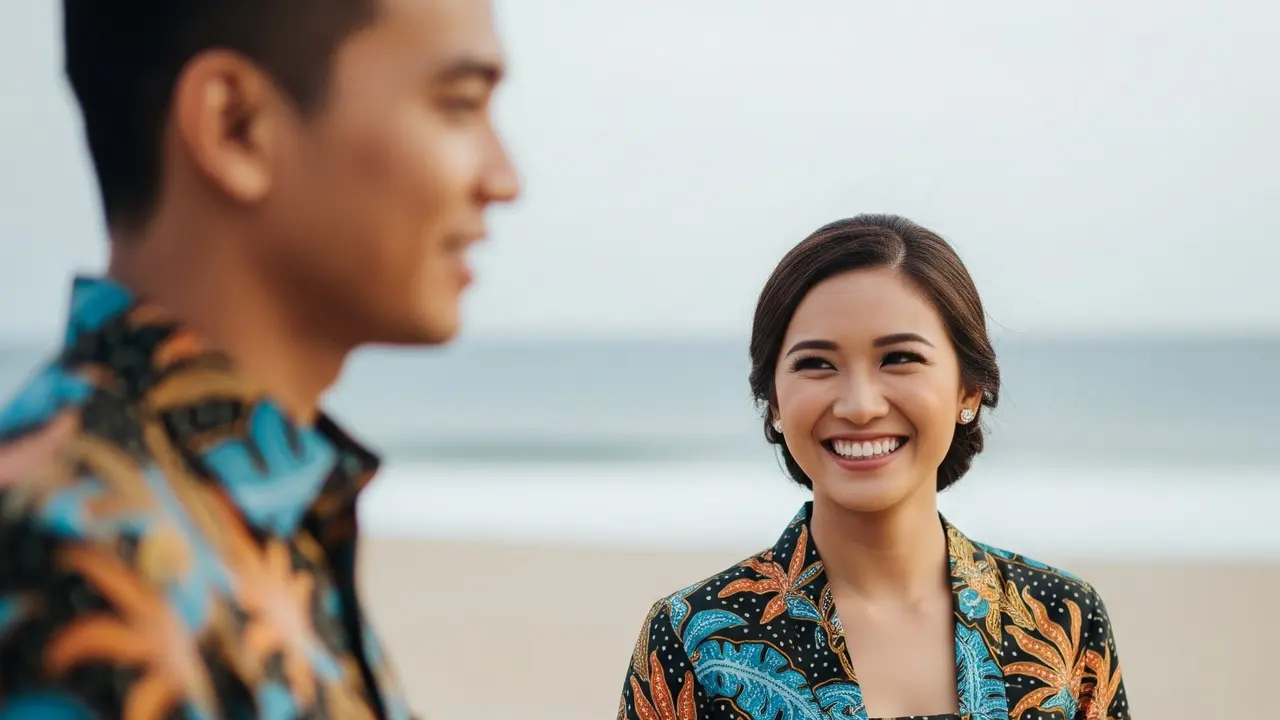 Model Batik Couple Wanita untuk Acara Pernikahan