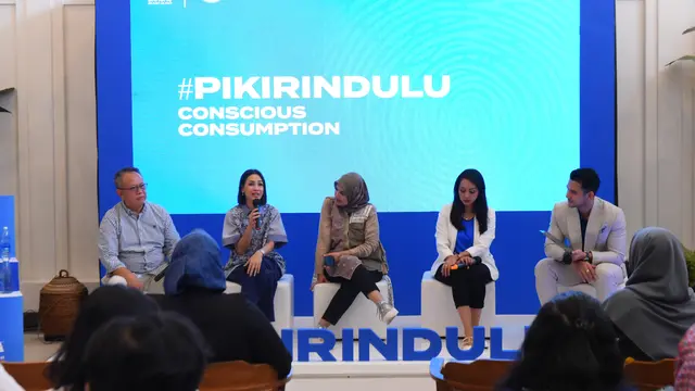 Andien saat menghadiri kampanye bertajuk #PikirinDulu