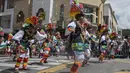 Karnaval ini berasal dari perpaduan ekspresi keragaman etnis di wilayah Pasto, Kolombia. (JOAQUIN SARMIENTO/AFP)