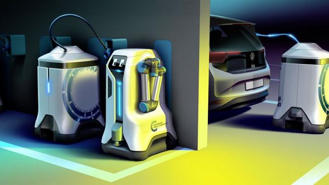 Volkswagen Kembangkan Robot Canggih Pengisi Baterai Mobil Listrik (Paultan)