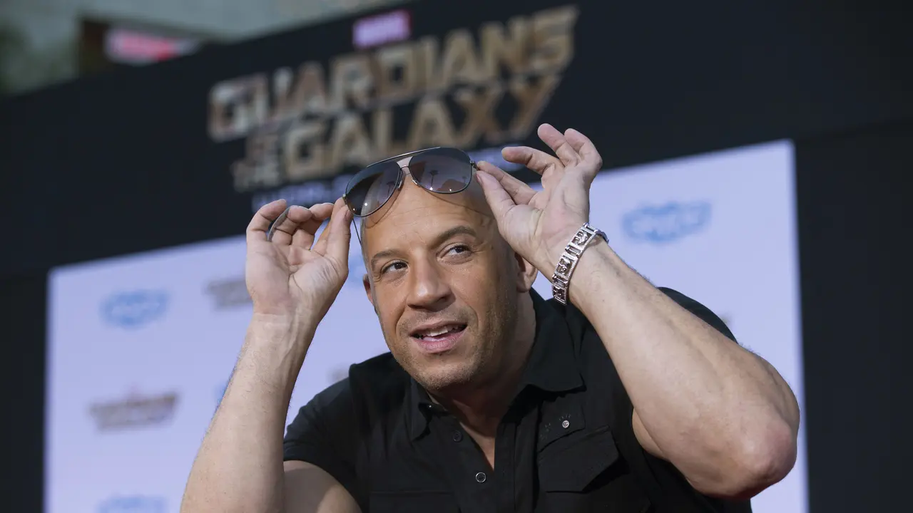 Pose Kocak Vin Diesel di Premiere Film "Guardians Of The Galaxy" 