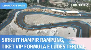 Inilah penampakan hasil pembangunan sirkuit Formula E yang berada di Ancol, Jakarta Utara. Vice Managing Director Organizing Committee Jakarta E-PRIX 2022, Gunung Kartiko menyebut bahwa 2 pekan jelang acara penjualan tiket kategori VIP kini sudah lud...