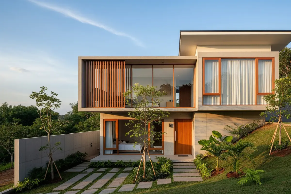 9 Model Rumah Minimalis di Lahan Miring yang Efisien