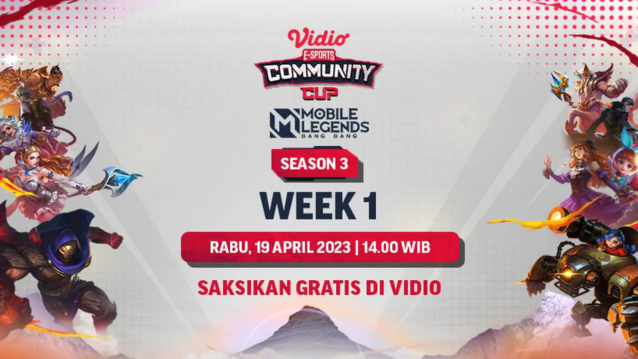 Live Streaming Mobile Legends Bang-bang Vidio Community Cup Season 3 Week 1 Rabu, 19 April