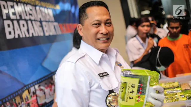 Pemusnahan Barang Bukti Sabu  Asal Negeri Malaysia