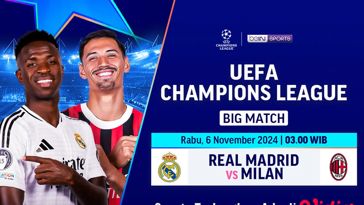 Pertandingan Liga Champion: Real Madrid vs AC Milan Matchweek 4 di Vidio