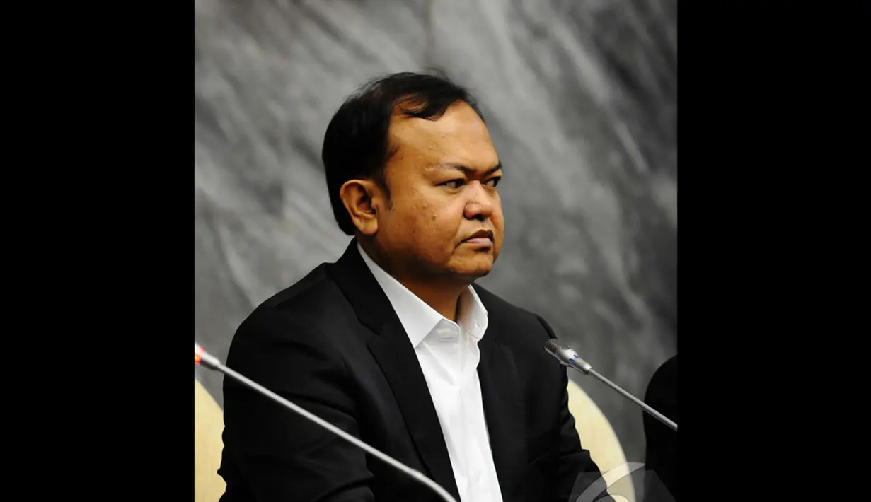Sekjen Partai Nasdem Patrice Rio Capella saat hadir saat Fraksi Partai Nasdem memberikan keterangan pers terkait hasil lobi antara petinggi KIH dengan KMP, Jakarta, Kamis (13/11/2014) (Liputan6.com/Andrian M Tunay)
