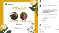 Pengasuh Ponpes Sunan Pandanaran KH Masykur Muhammad dan Nyai Hj Wiwik Fasihah Mufid wafat. (Instagram @gusyaqut)