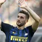 Gelandang Inter Milan asal Italia Roberto Gagliardini. (AP Photo/Antonio Calanni)