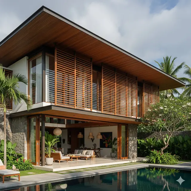 Pelindung Matahari yang Berfungsi Ganda (Brise-Soleil & Kanopi)