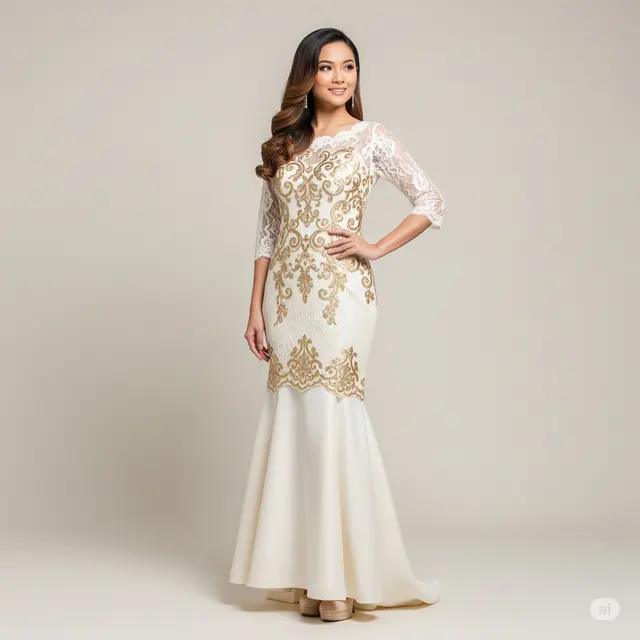 Inspirasi Dress Brokat Duyung Panjang Non Hijab untuk Berbagai Acara.